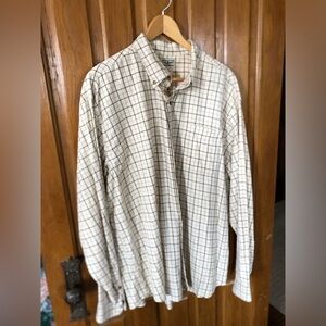 LL Bean Plaid Button Up Casual Shirt